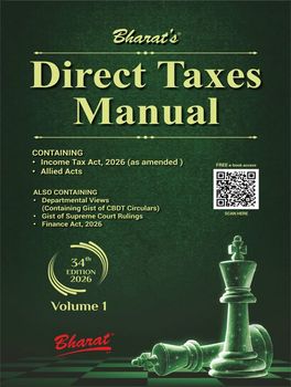 Bharat's Direct Taxes Manual (34th Edition, 2026) (Set of 3 Volumes)